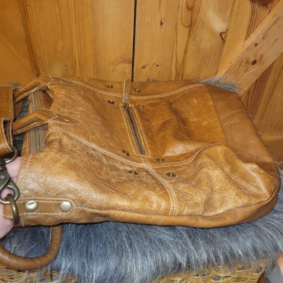 Myra Bags Button and Stitches Leather Tote Bag - Picture 11 of 15